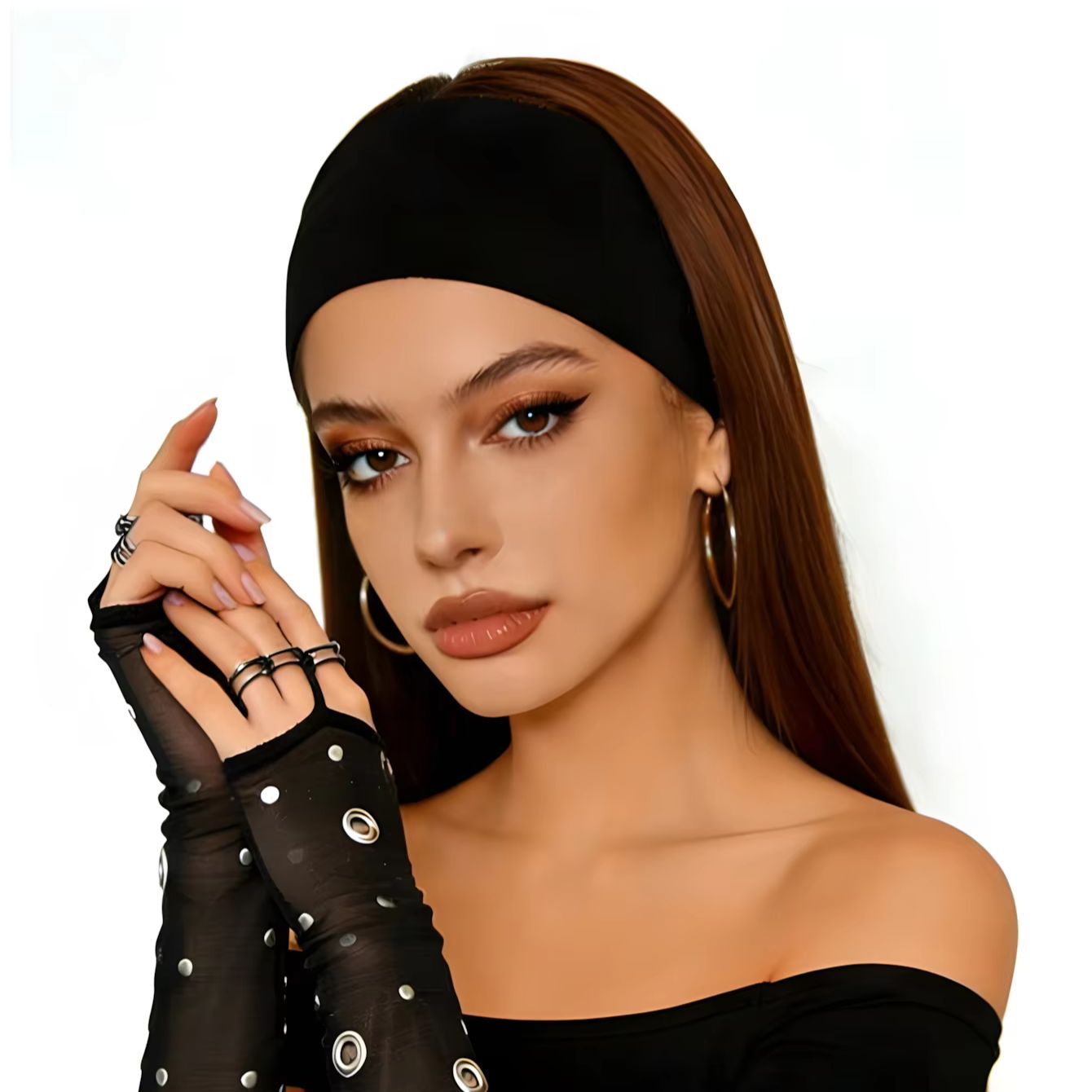 1pc black and white triangle h - Bandana Blank White recension och pris