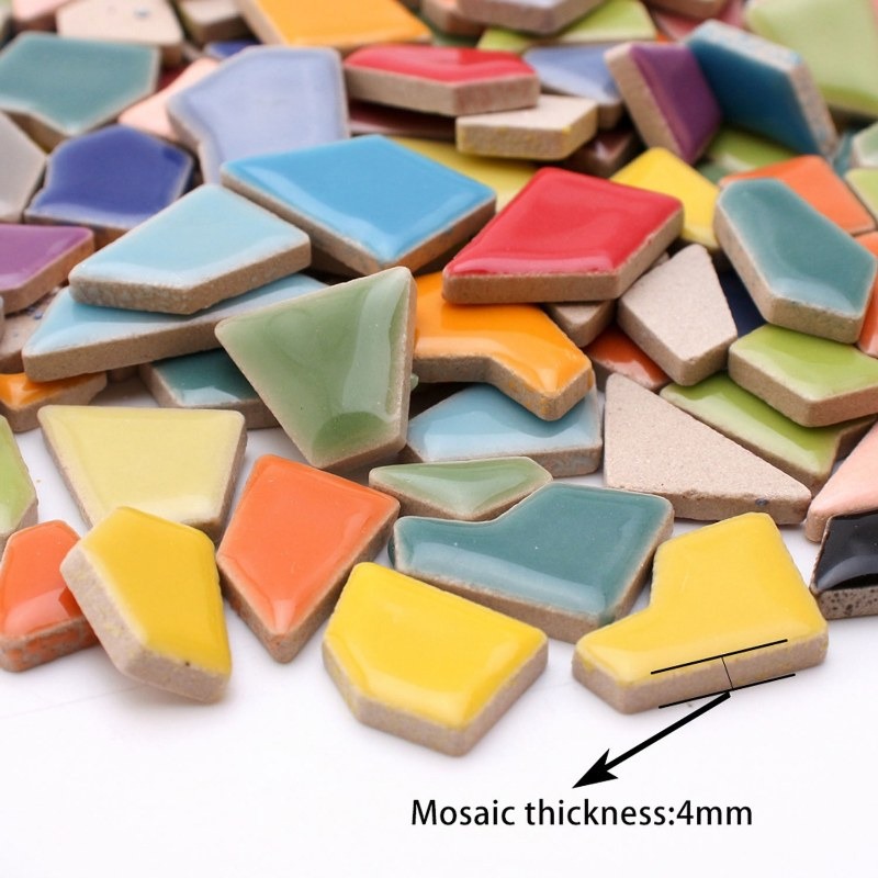 100g Randomly Mixed Colors DIY - Ceramic Tile Blank recension och pris