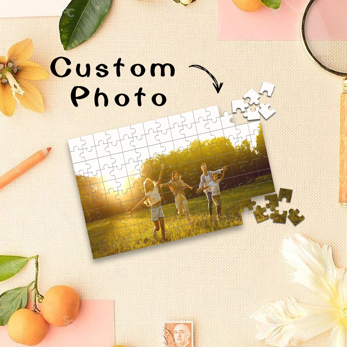 1pc Custom Photo Single Portra - Puzzle Blank White recension och pris