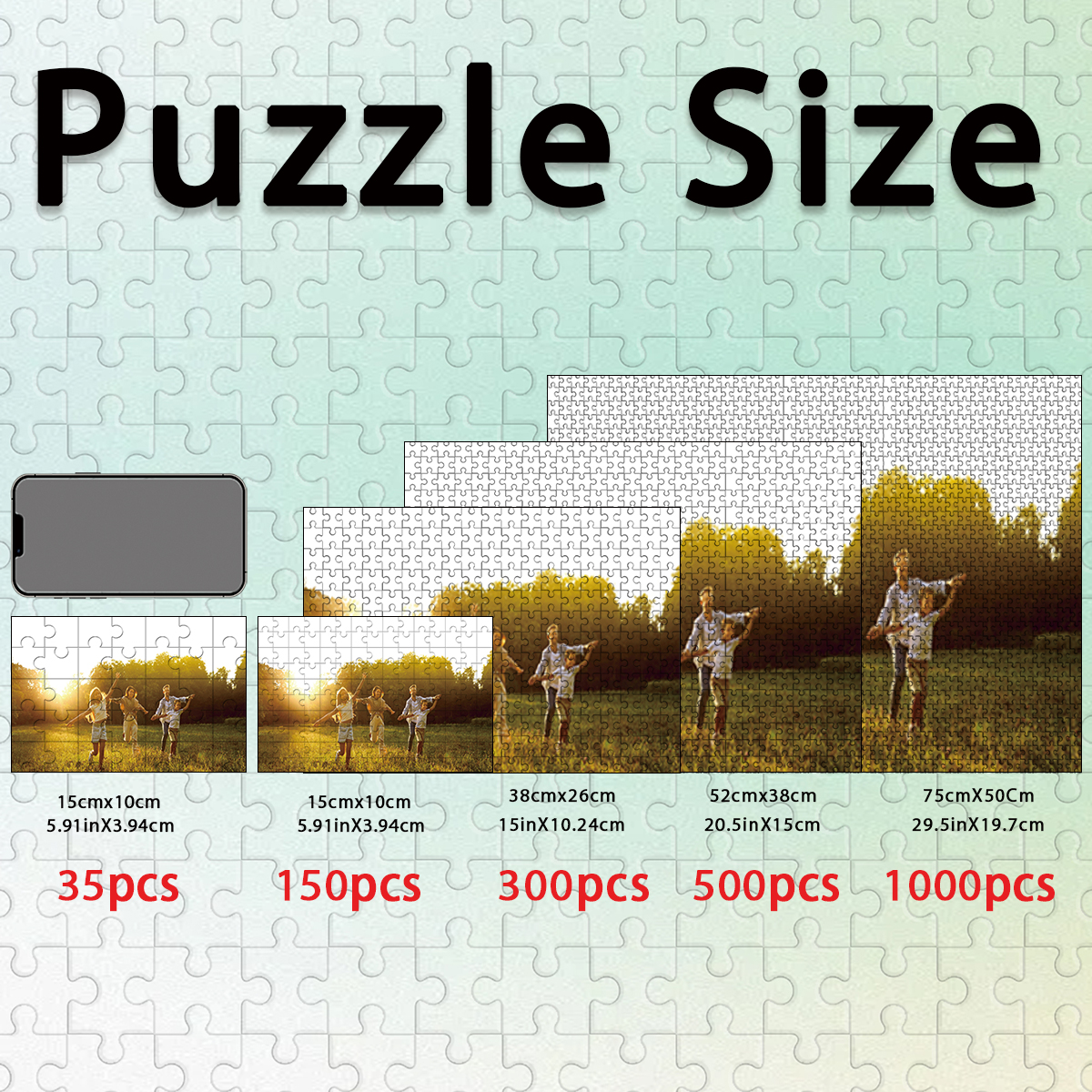 1pc Custom Photo Single Portra - Puzzle Blank White recension och pris