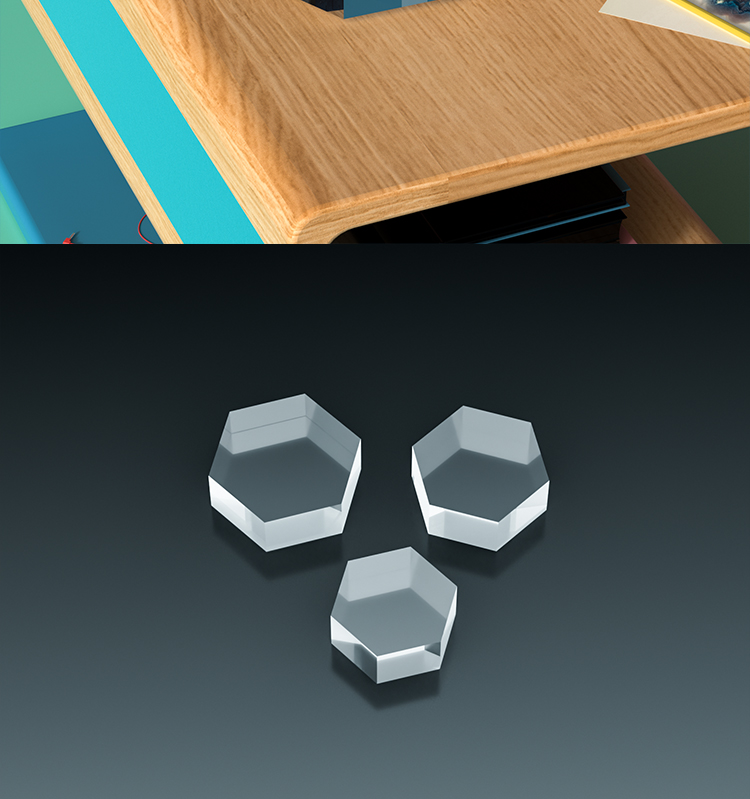 Clear Polished Hexagonal Acryl - Photo Acrylic Block recension och pris