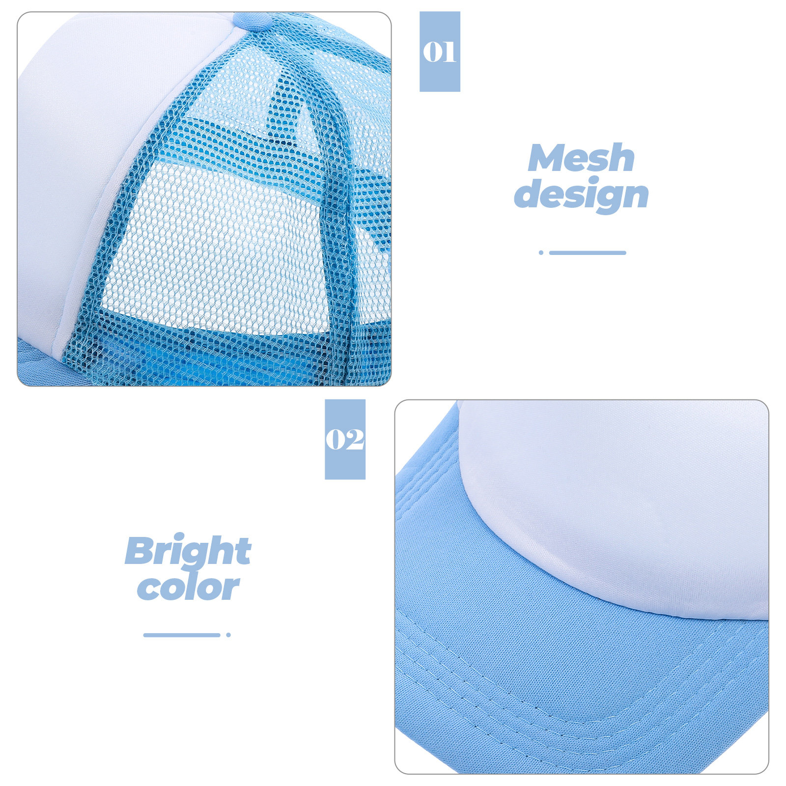 10Pcs Mesh Baseball Hat Blank  - Hat Sublimation Blank recension och pris