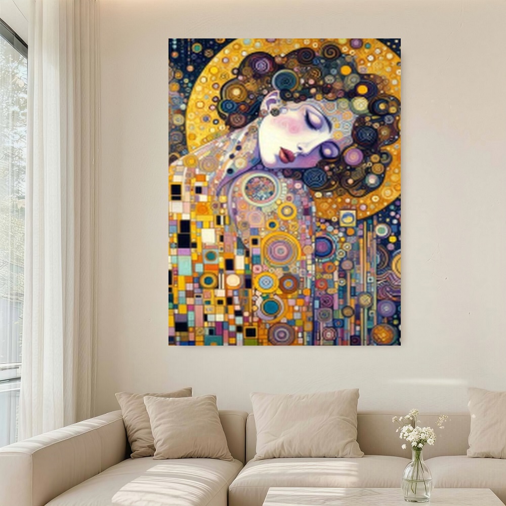 Framed S Gustav Klimt Inspired - Canvas Wrap Ready recension och pris