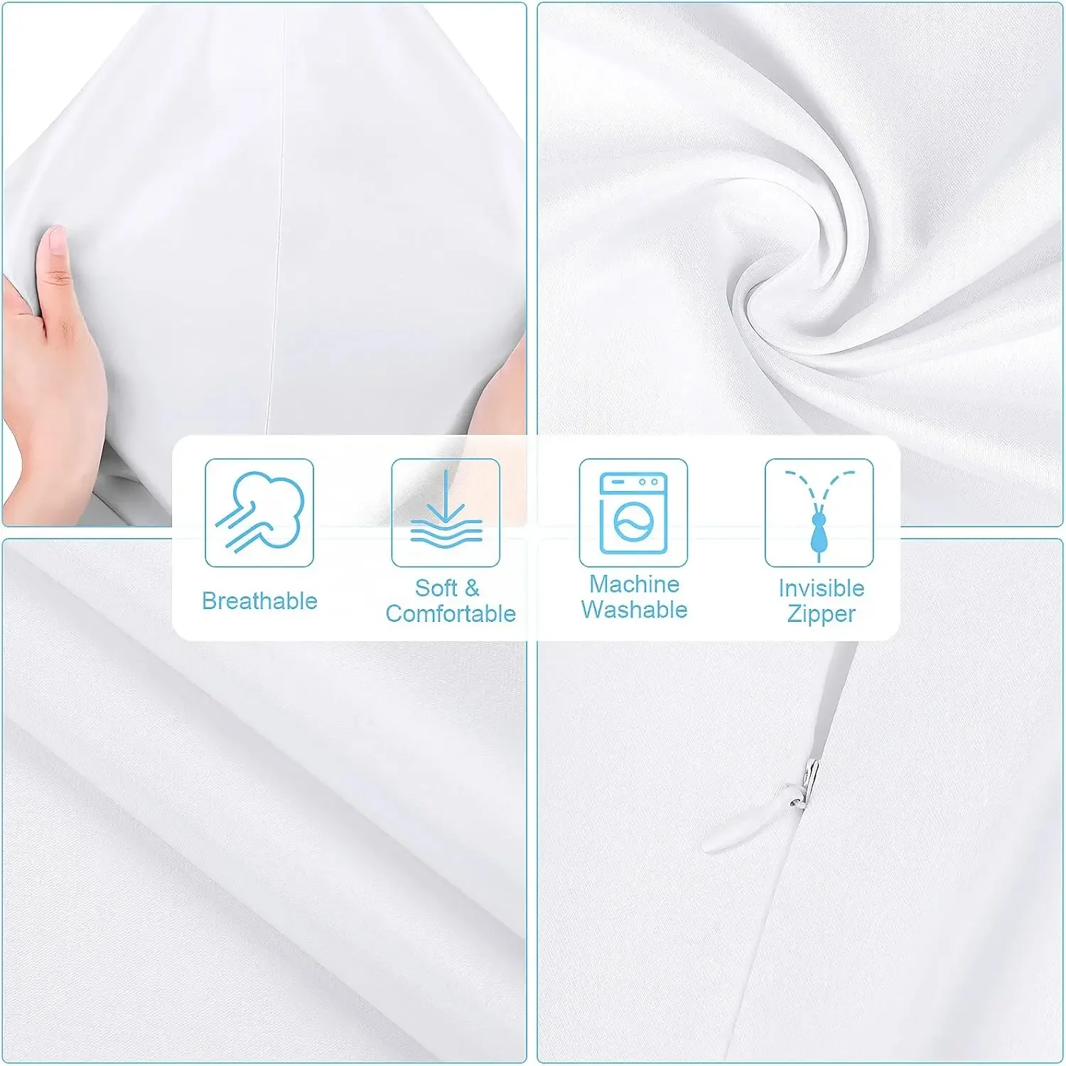 4-Pack White Polyester Peach S - Pillow Cover Sublimation recension och pris
