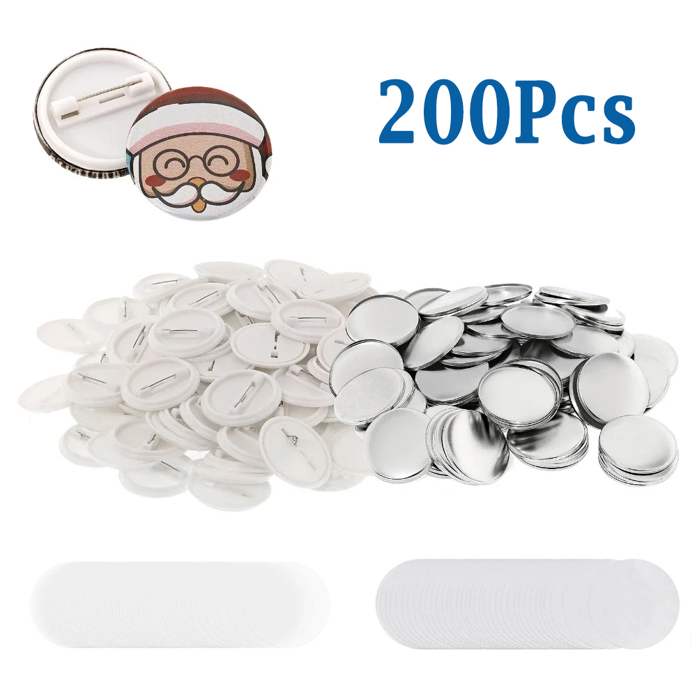 200pcs DIY Round Badge Making  - Button Badge Blank recension och pris