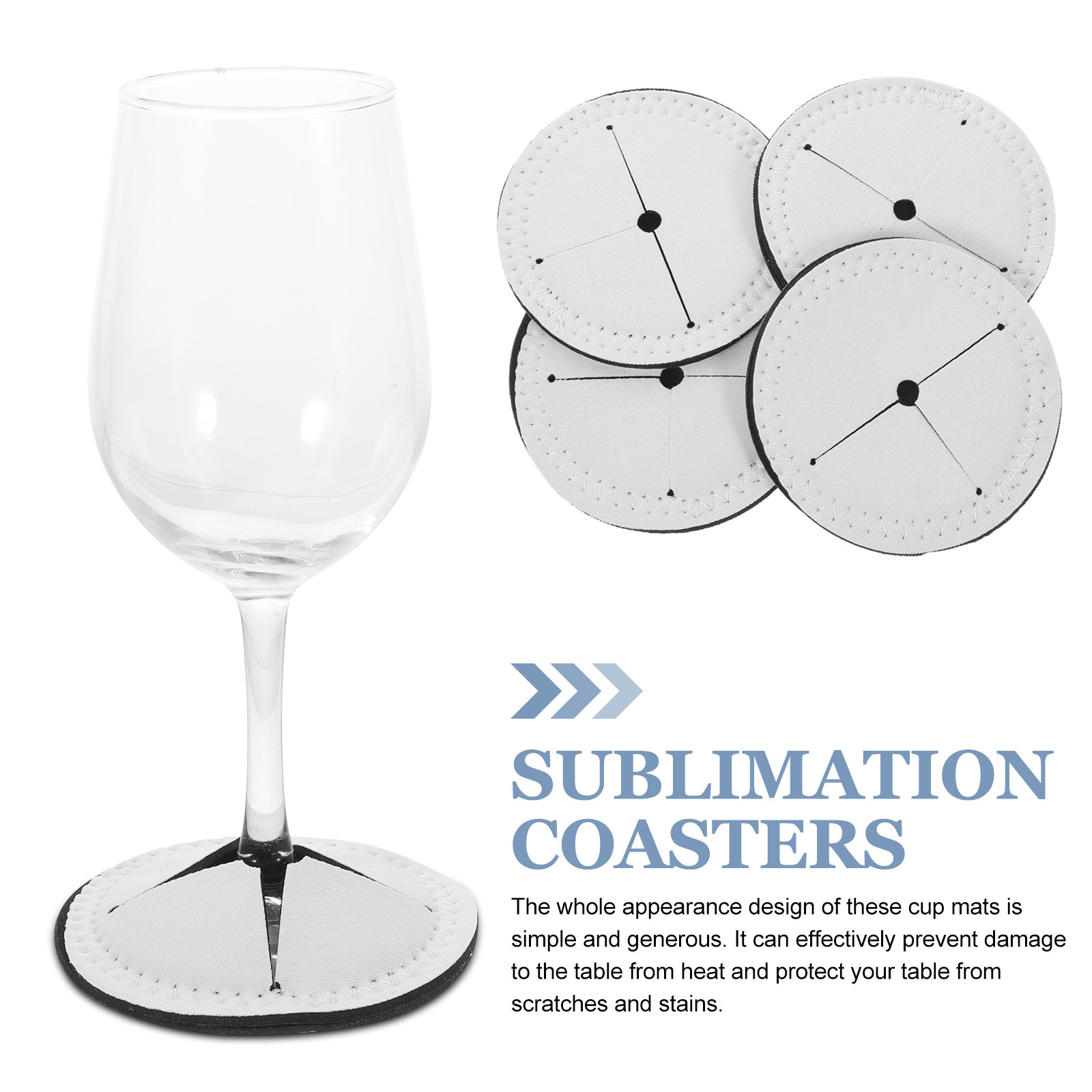 4Pcs Stem Glass Coasters Heat  - Coaster Sublimation Blank recension och pris