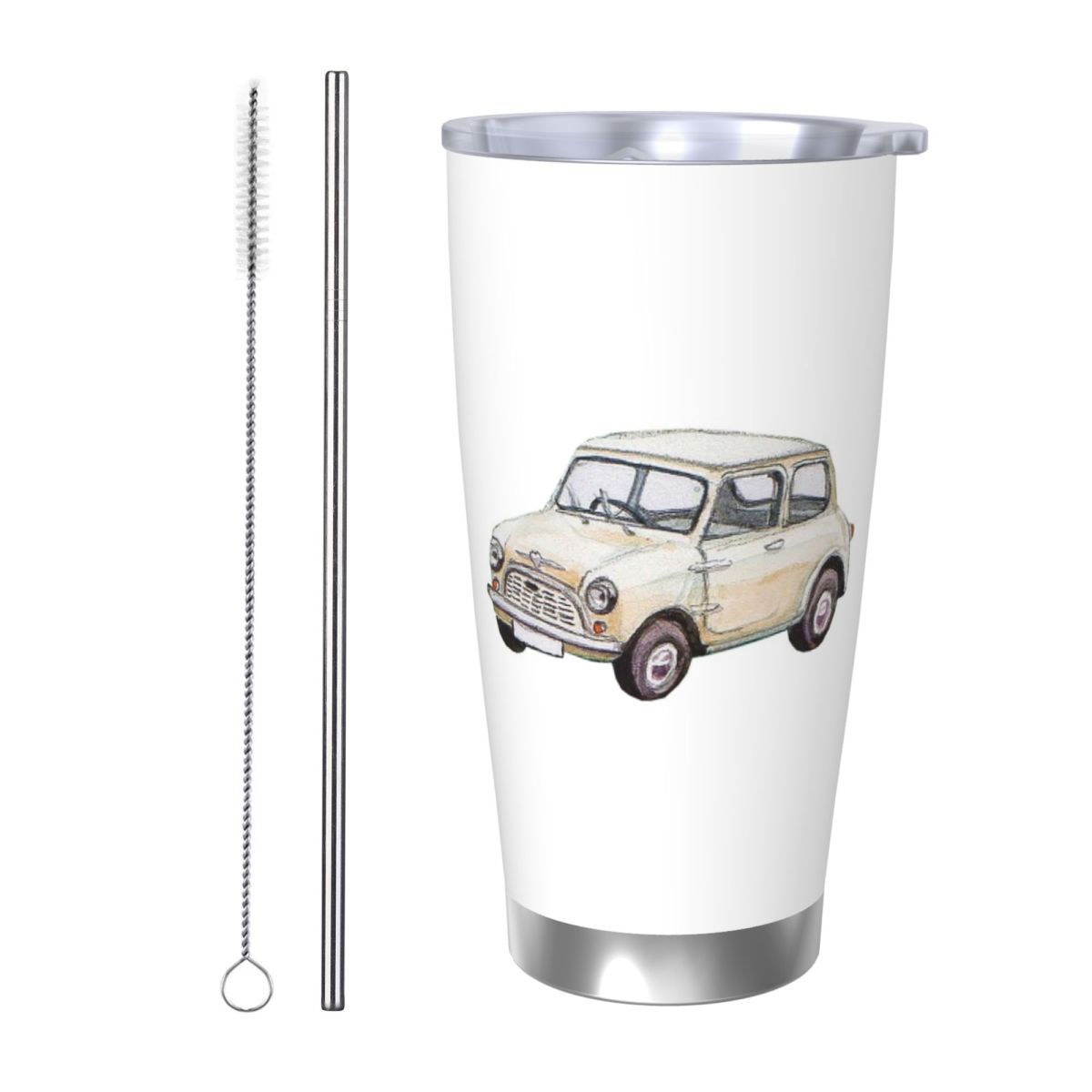 Classic White Mini Cooper In W - Tumbler 20Oz White recension och pris