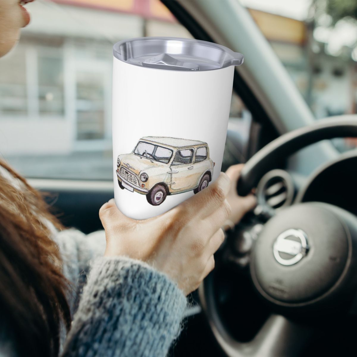 Classic White Mini Cooper In W - Tumbler 20Oz White recension och pris
