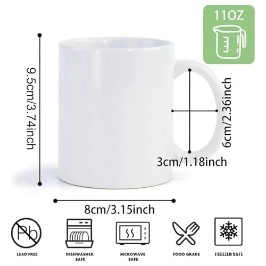 36pcs Sublimation Mugs 11oz Wh - Sublimation Mug White recension och pris