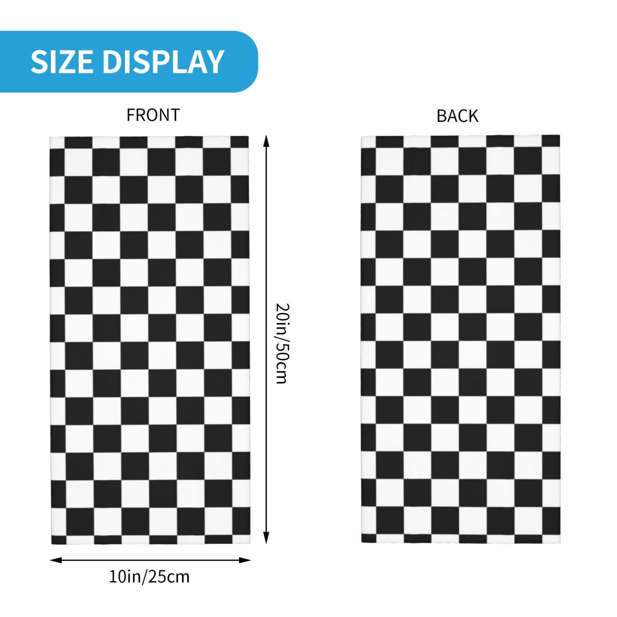Black And White Checkered Band - Bandana Blank White recension och pris