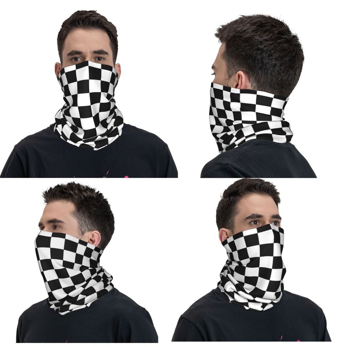 Black And White Checkered Band - Bandana Blank White recension och pris
