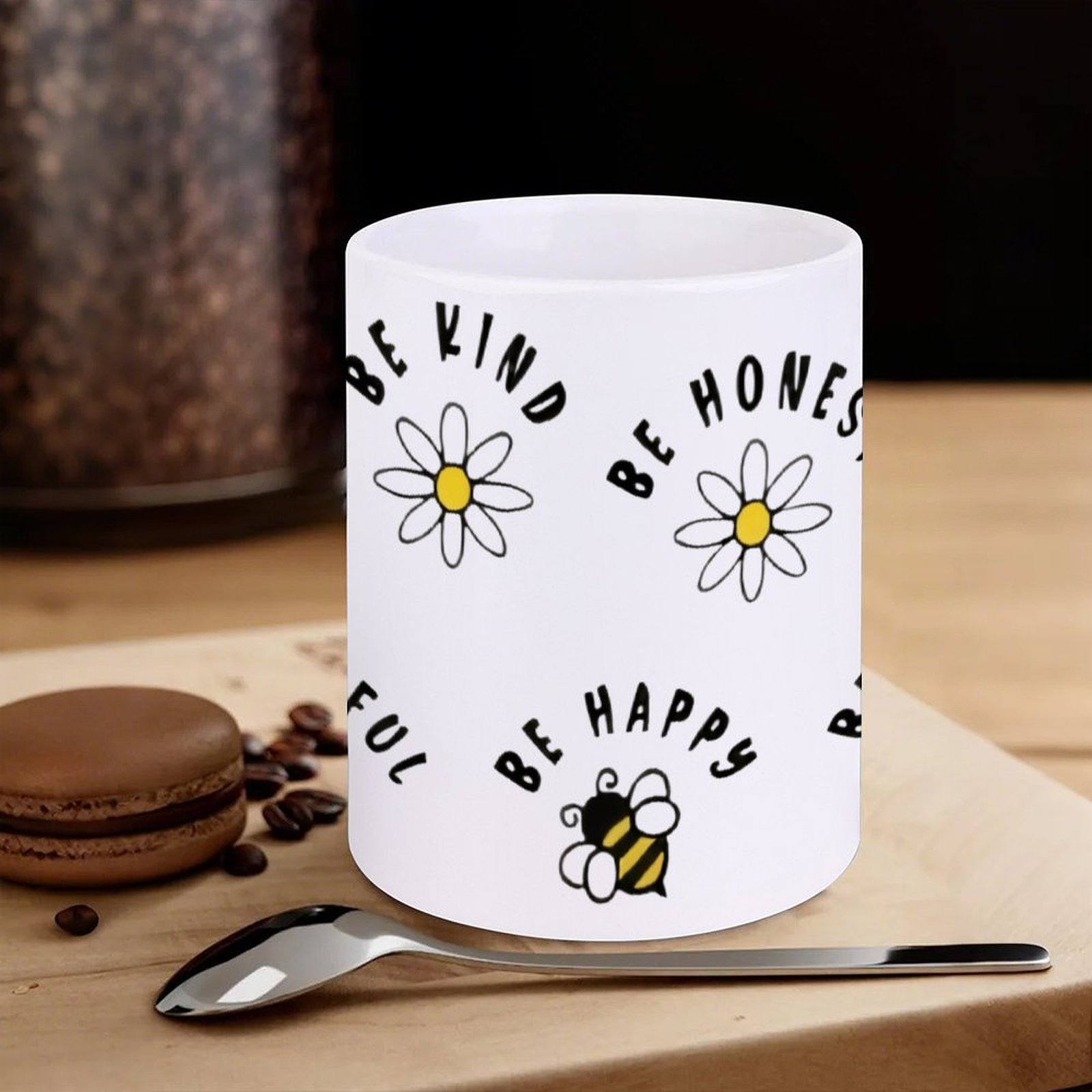 Four Stickers With Bees And Da - Sublimation Mug White recension och pris
