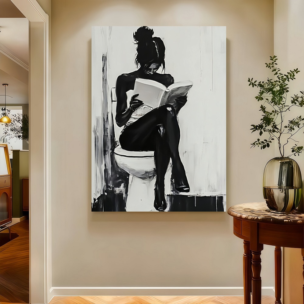 Framed 1pc Modern Abstract Wom - Canvas Wrap Ready recension och pris