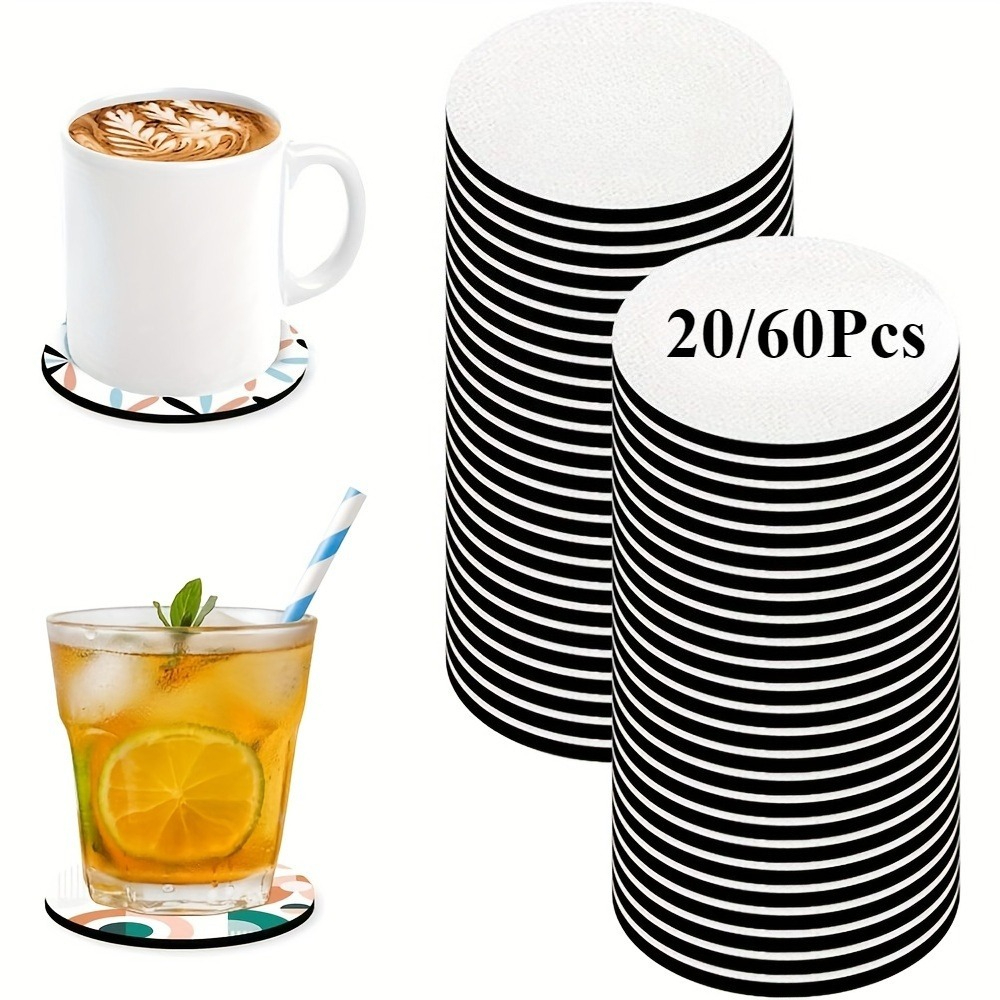 20/60pcs Coasters, Blank Heat- - Coaster Sublimation Blank recension och pris