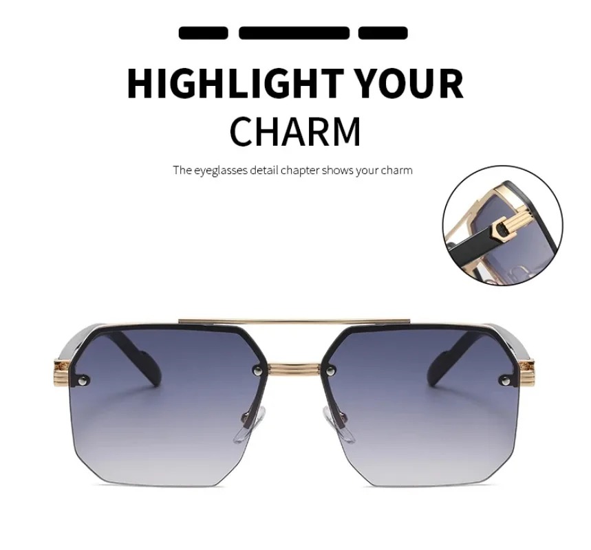 Men's Metal Sunglasses Square  - Metal Photo Panel recension och pris
