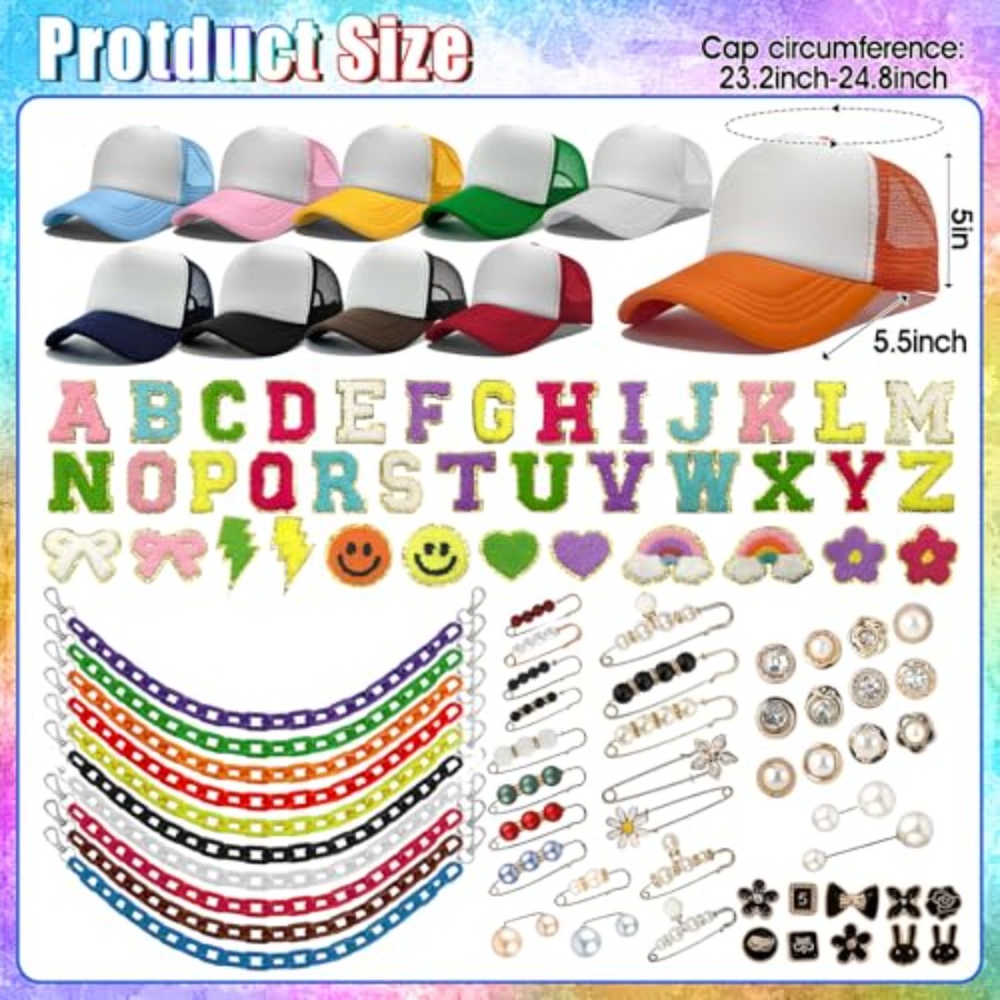 10 Pack Blank Trucker Hats DIY - Hat Sublimation Blank recension och pris