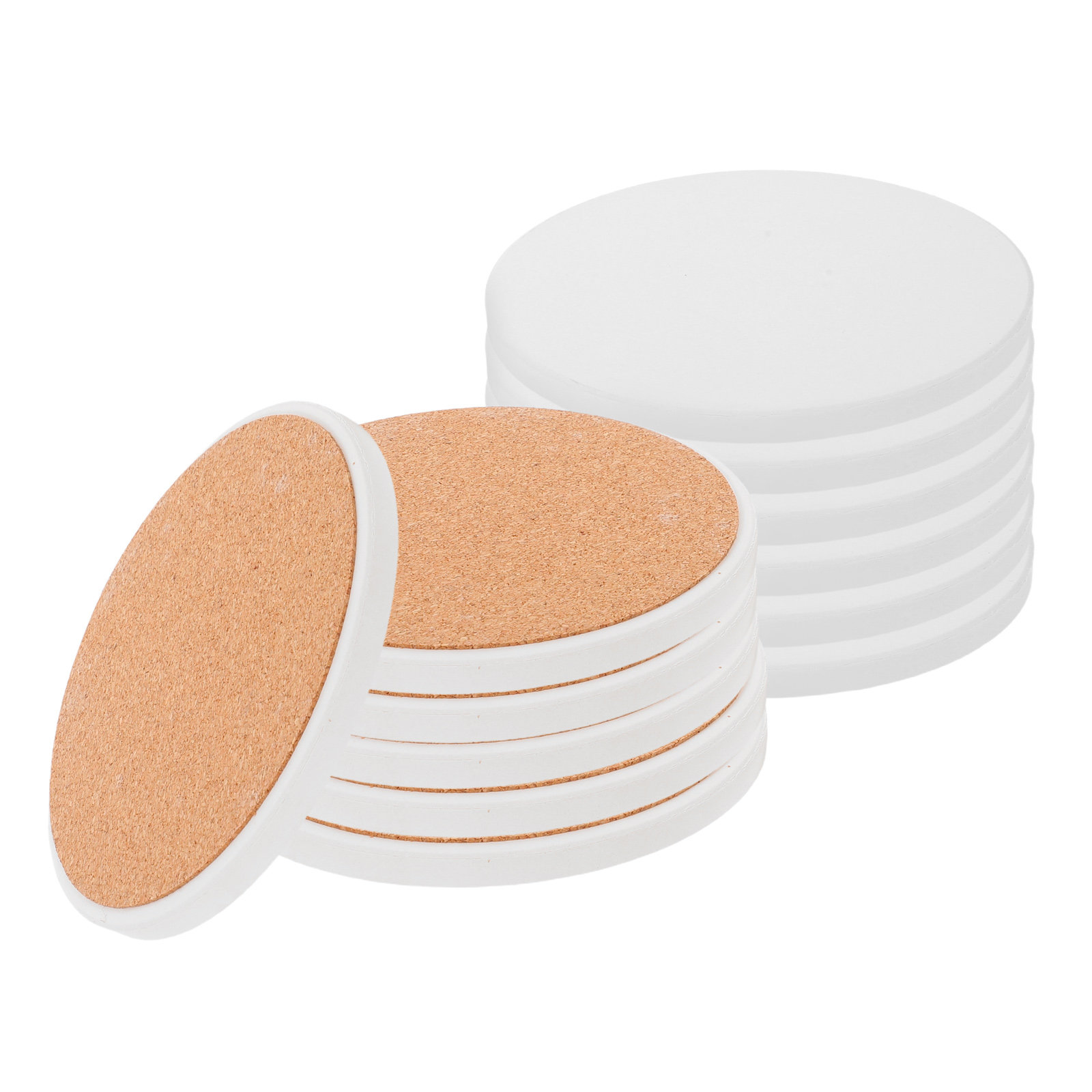 12Pcs Round Ceramic Coasters B - Ceramic Tile Blank recension och pris