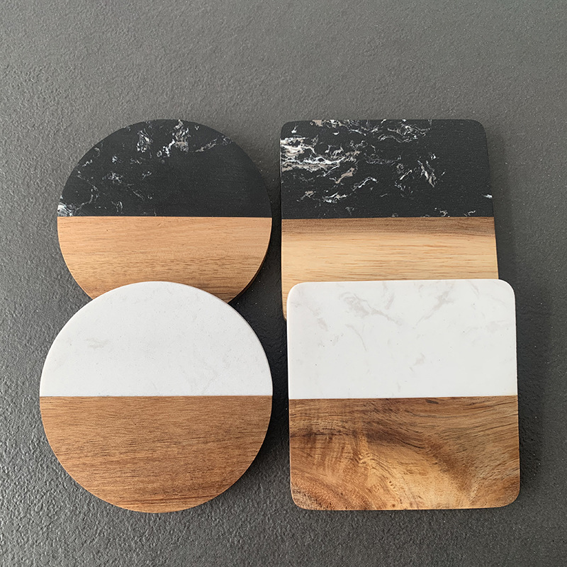 Marble Coaster Wood Stitching  - Coaster Sublimation Blank recension och pris