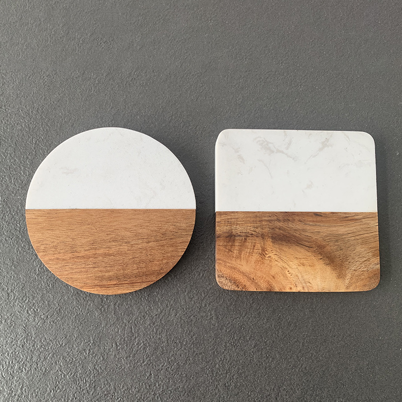 Marble Coaster Wood Stitching  - Coaster Sublimation Blank recension och pris
