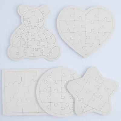 5Pcs White Blank Jigsaw Puzzle - Puzzle Blank White recension och pris