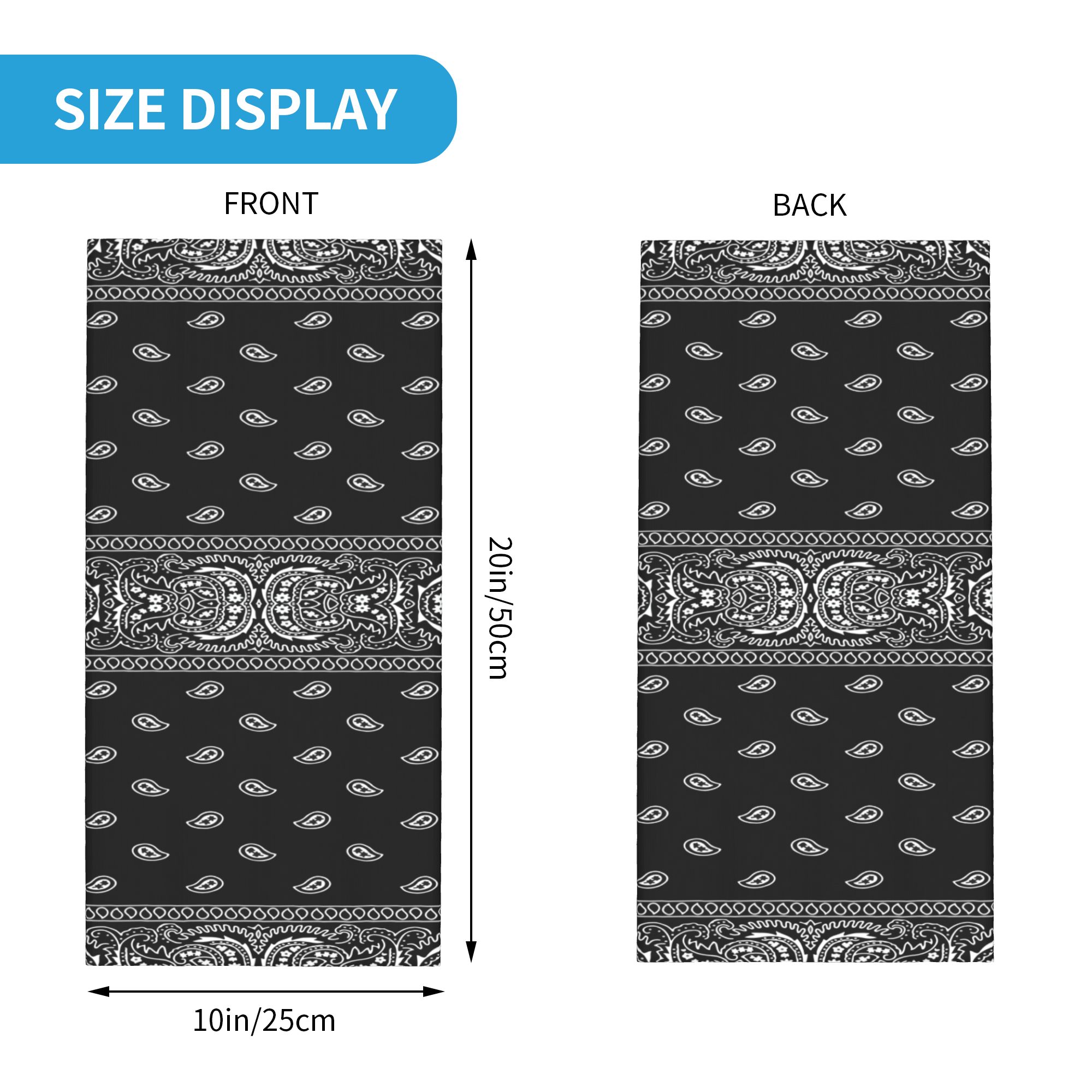 Custom Black and White Bandana - Bandana Blank White recension och pris