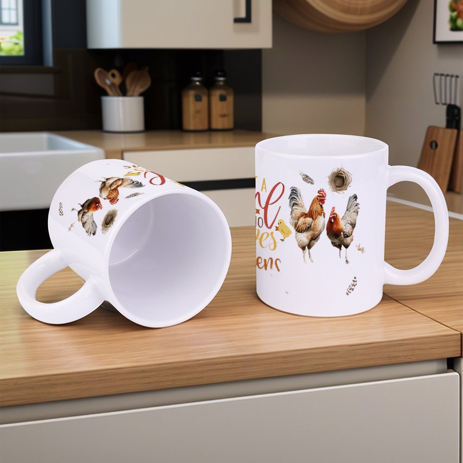 Just A Girl Who Loves Chickens - Sublimation Mug White recension och pris